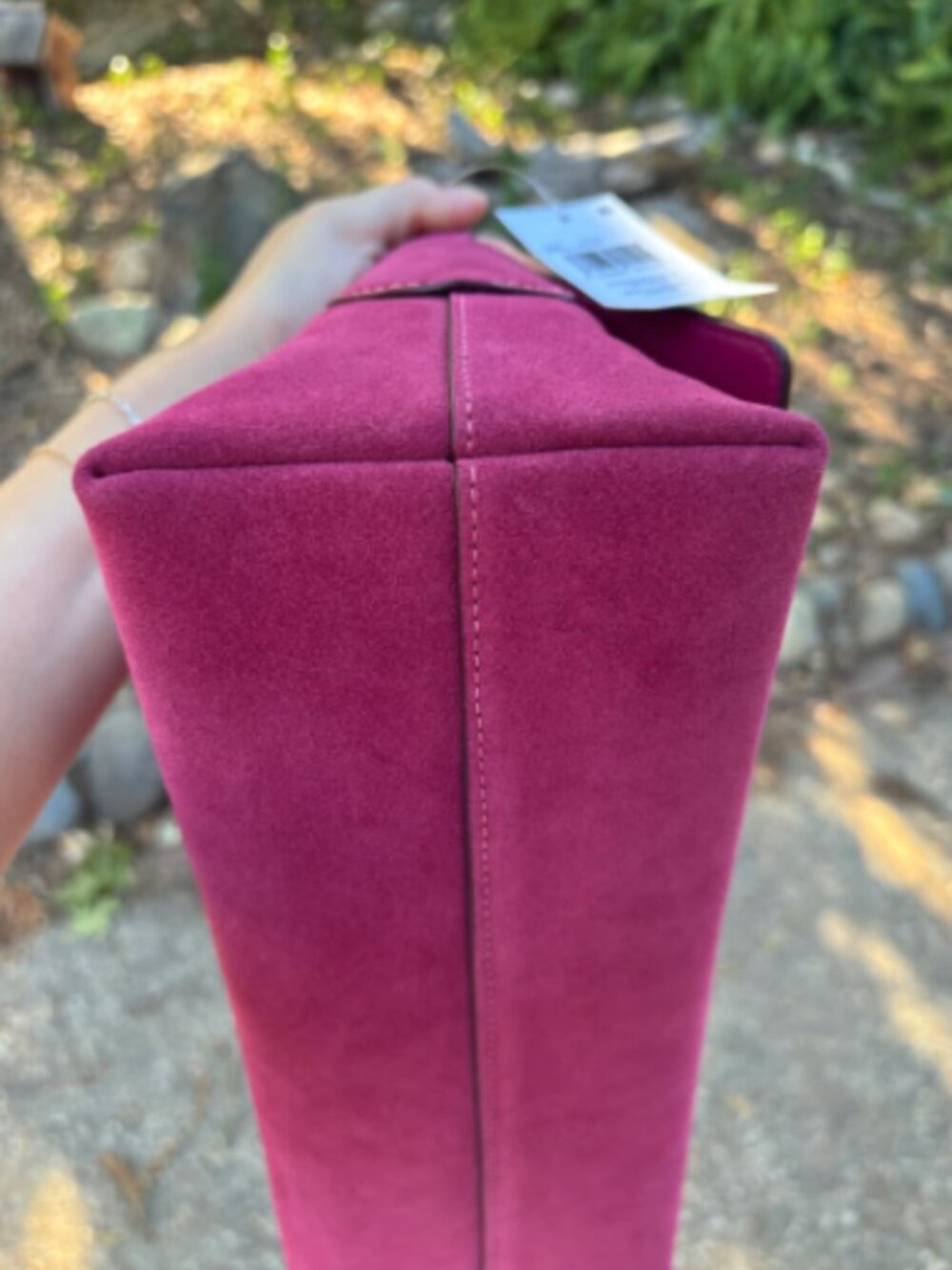 Coach Magenta Suede Shoulder Bag - Used Twice - Picture 5 of 9